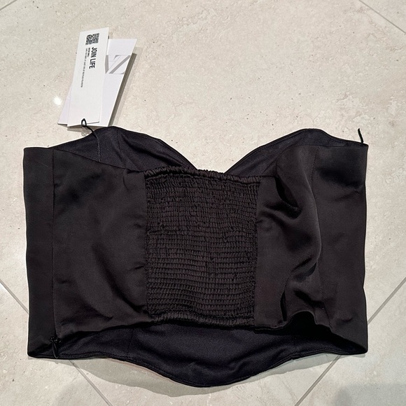 Zara Bustier satin crop top - Picture 3 of 3